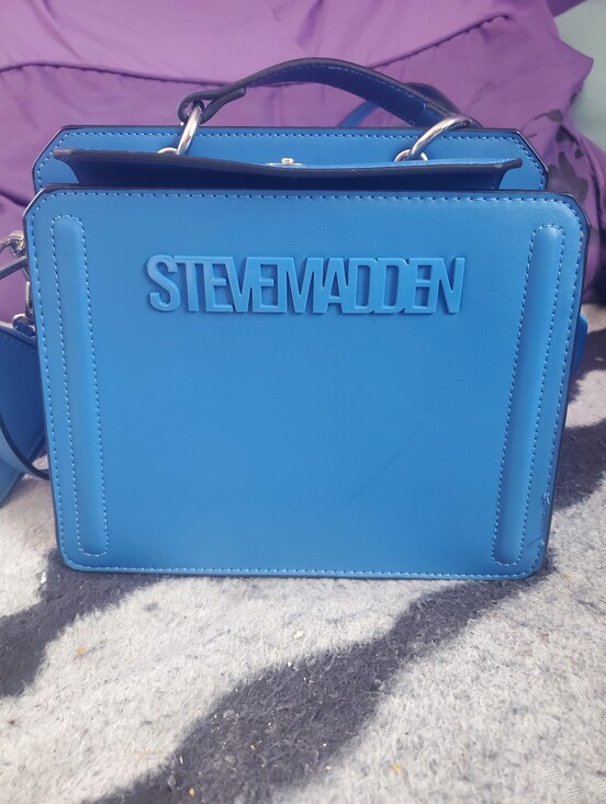 Steve Madden Handbags - Steve Madden Bright Blue Structured Satchel